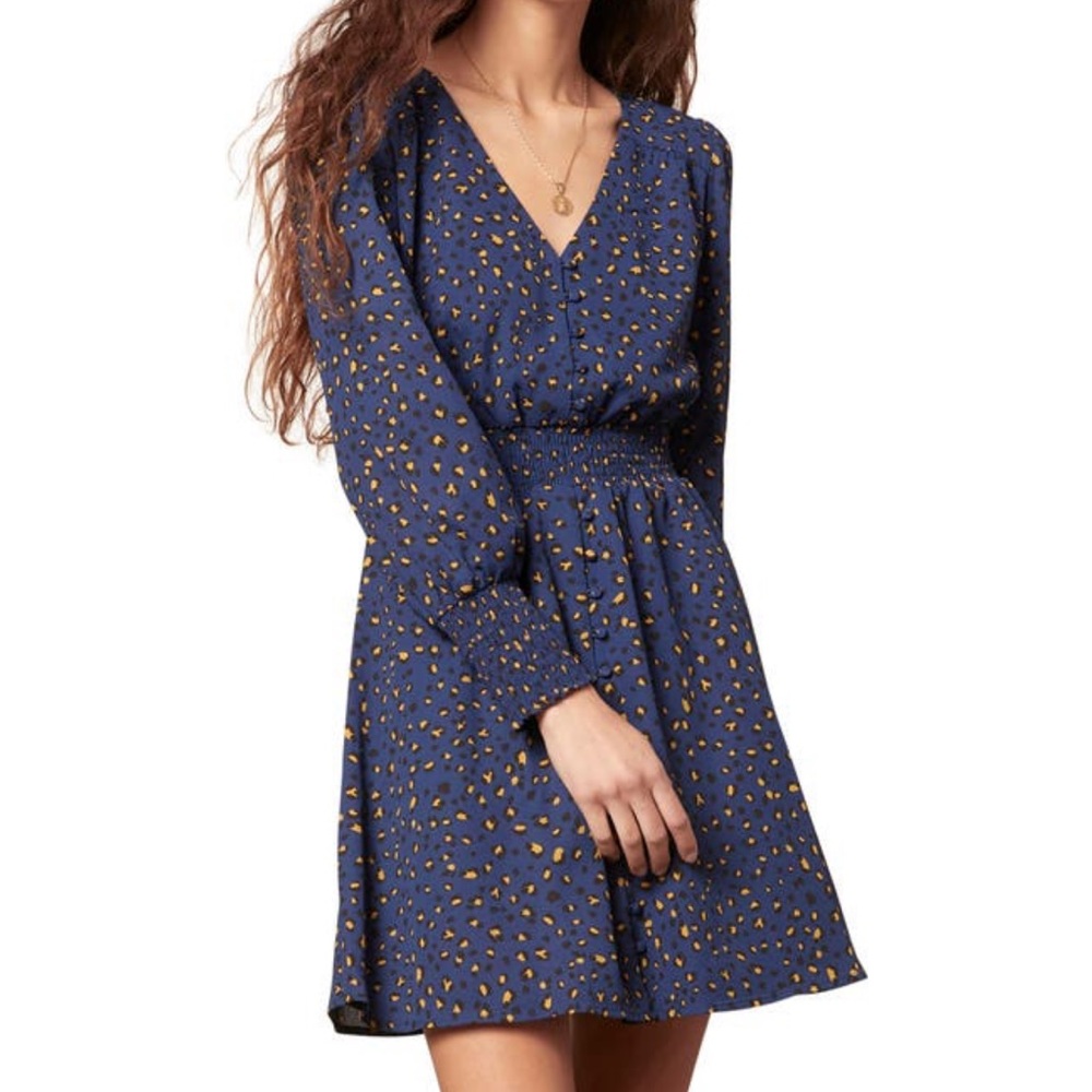 BB Dakota Cheetah Long Sleeve Mini Dress